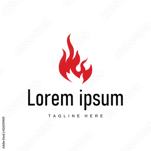 fire logo design template silhouette of fire burning illustration symbol simple flame