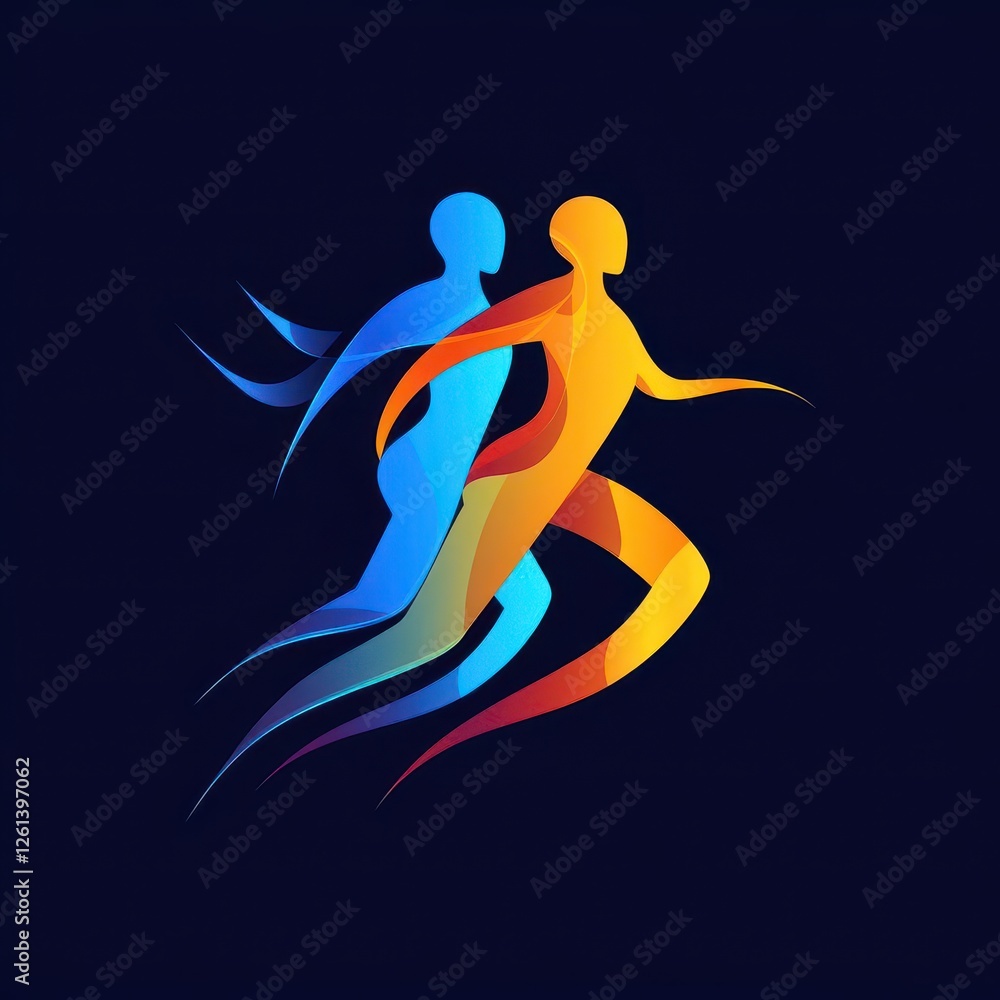Abstract Fitness Logo Design for Modern Gym Branding Abstract Fitness Logo Design for Modern Gym Branding
