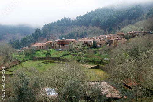 Wallpaper Mural Beautiful view of the village of Gondramaz in the Serra da Lousã in Portugal, on a misty winter day. Torontodigital.ca