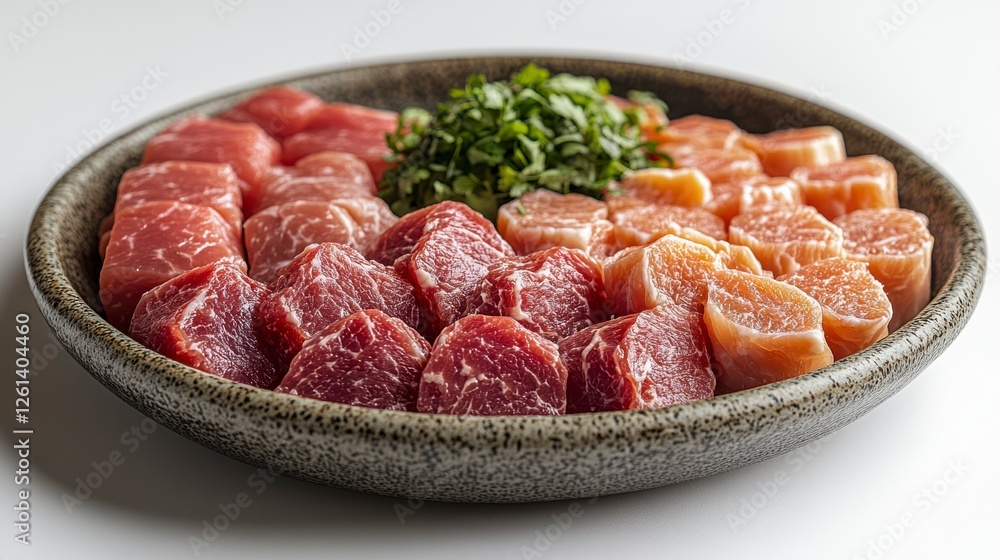 Assortment Of Sliced Raw Meat On A Dark Plate A Variety Of Meat Dishes Served On A Dark Plate Against A Light Background. The Dish Features A Collection Of Raw Sliced Meats Such As Beef, Pork, And Assortment Of Sliced Raw Meat On A Dark Plate A Variety Of Meat Dishes Served On A Dark Plate Against A Light Background. The Dish Features A Collection Of Raw Sliced Meats Such As Beef, Pork, And
