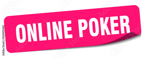 online poker sticker. online poker label