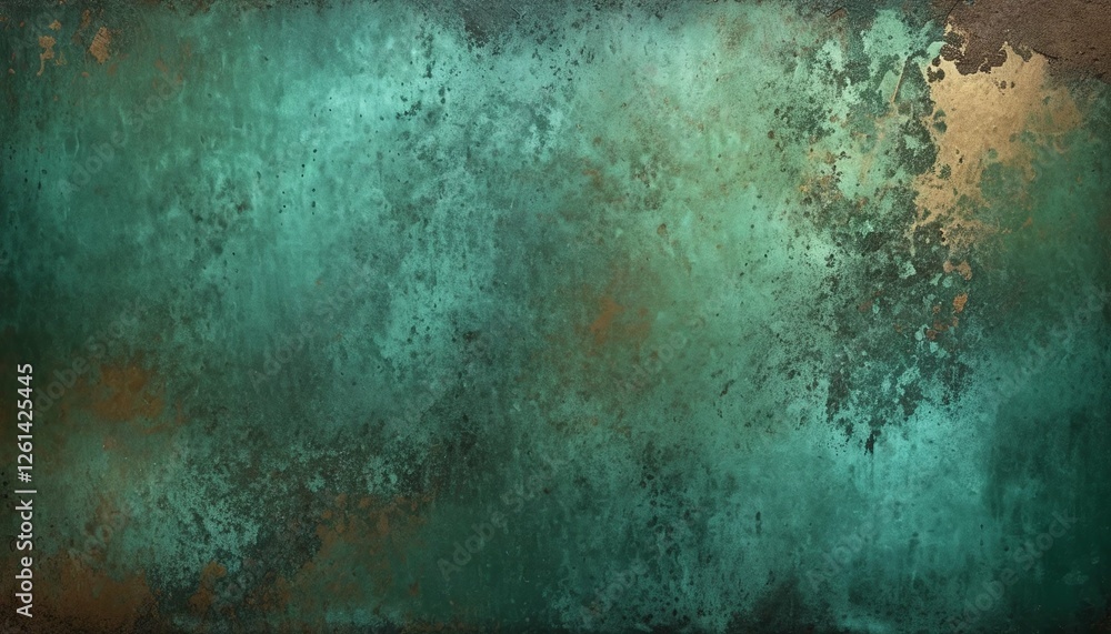 Obraz premium Teal and Rust Grunge Texture Background