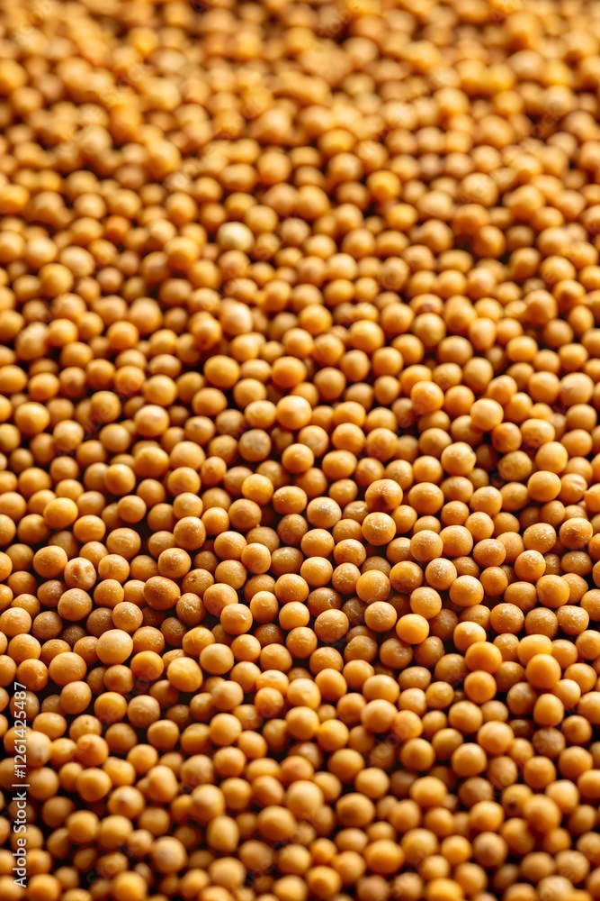 Close-Up of Mustard Seeds on Black Background, Showcasing Texture and Color Close-Up of Mustard Seeds on Black Background, Showcasing Texture and Color