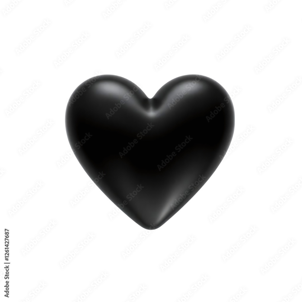 black heart isolated on white black heart isolated on white