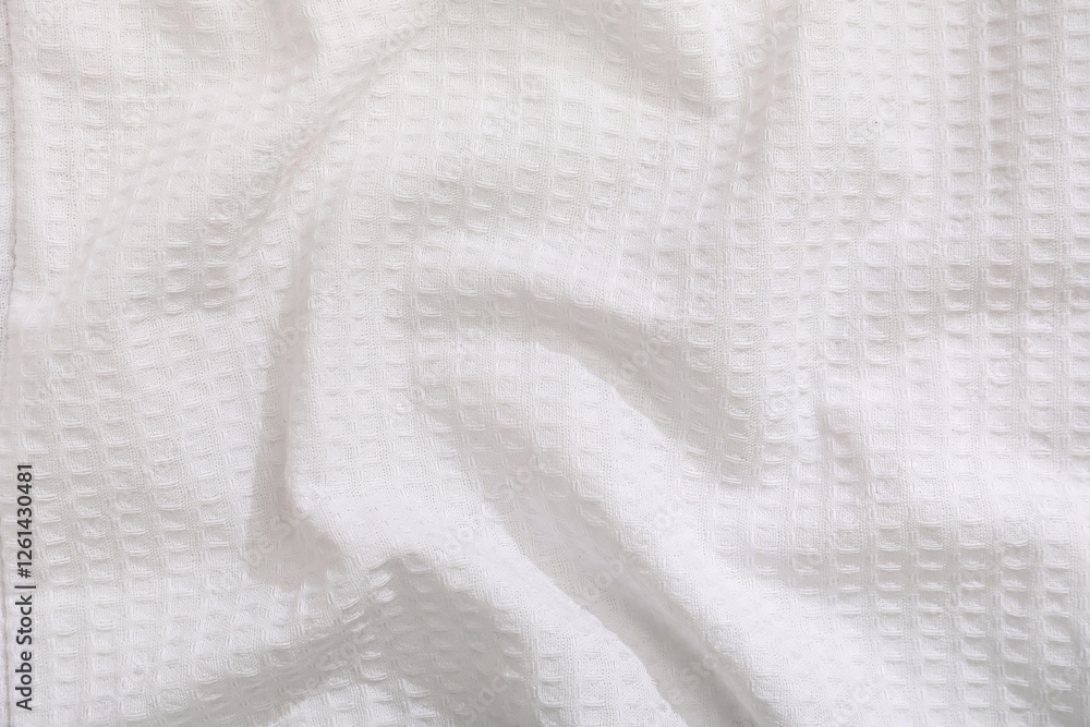 Texture of white towel as background Texture of white towel as background