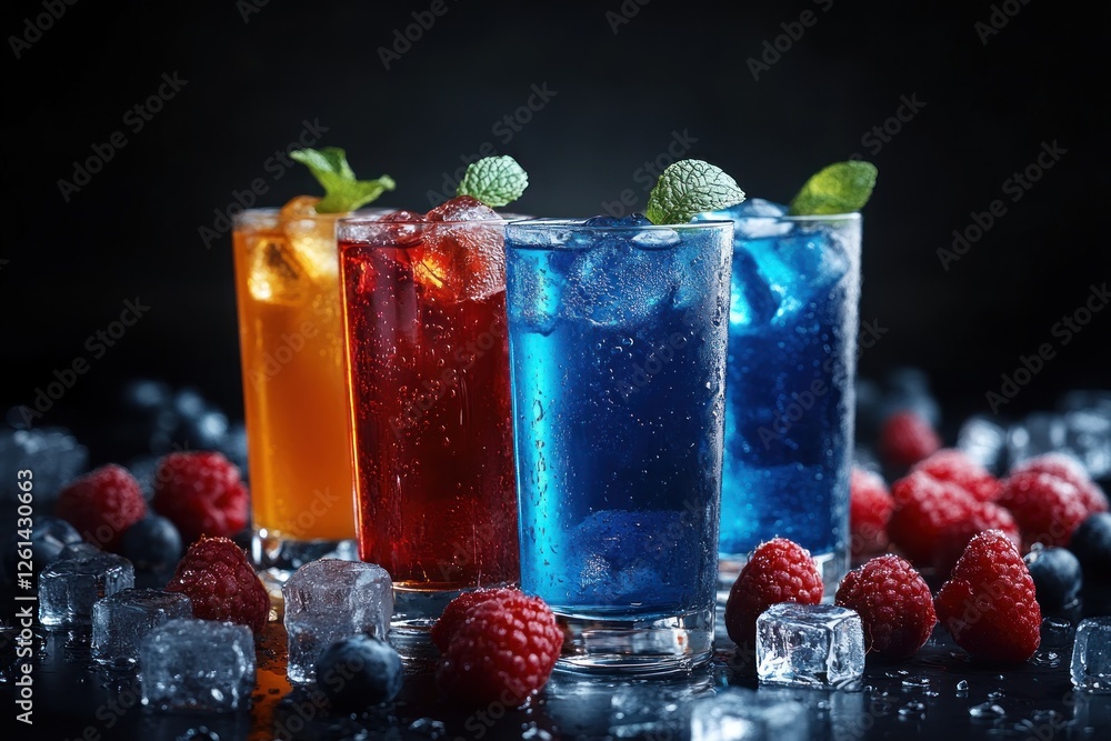 Refreshing Summer Cocktails with Berries and Ice Refreshing Summer Cocktails with Berries and Ice
