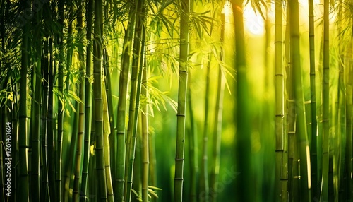 Obraz na płótnie green bamboo forest w salonie