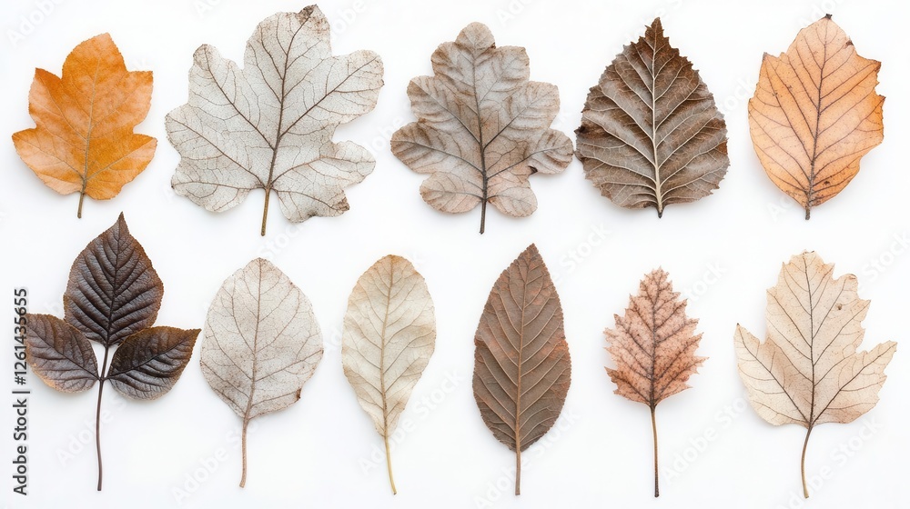 Autumn Leaves Collection in Vibrant Colors Isolated on White Background for Design Projects Autumn Leaves Collection in Vibrant Colors Isolated on White Background for Design Projects