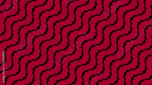 Seamless Wavy Zigzag Pattern in Red and Black