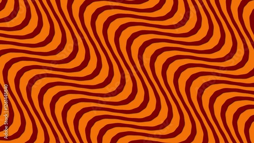 Vibrant Wavy Abstract Pattern in Orange and Maroon