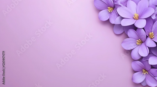 Wallpaper Mural Lavender Flowers on Soft Purple Background with Elegant Composition Torontodigital.ca