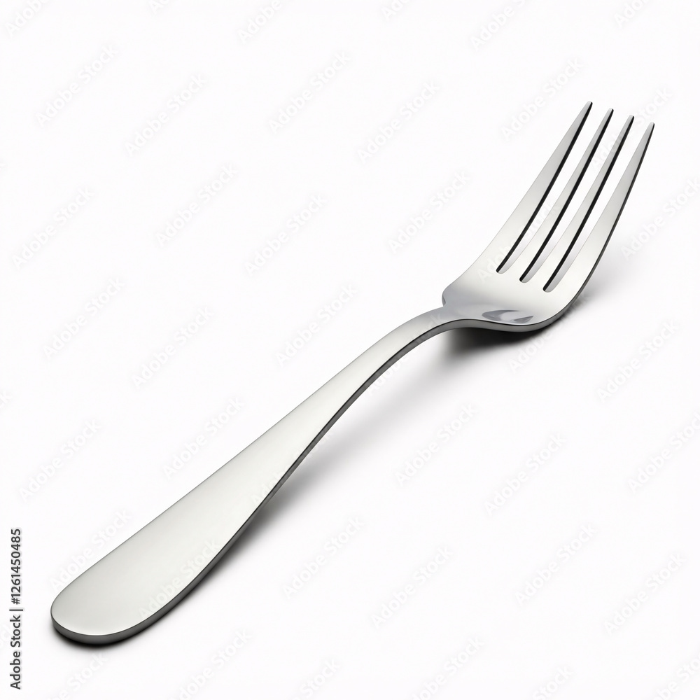 Fork isolated on a white background. 3d render image. Fork isolated on a white background. 3d render image.
