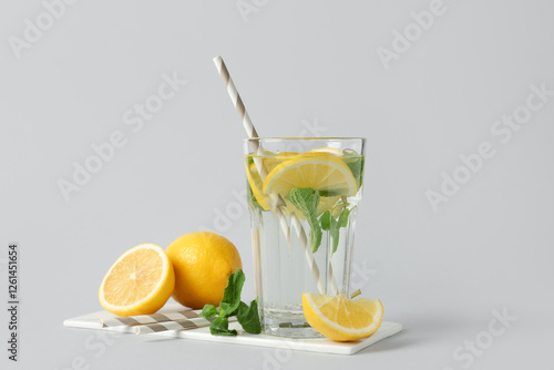 Refreshing lemon mint detox...