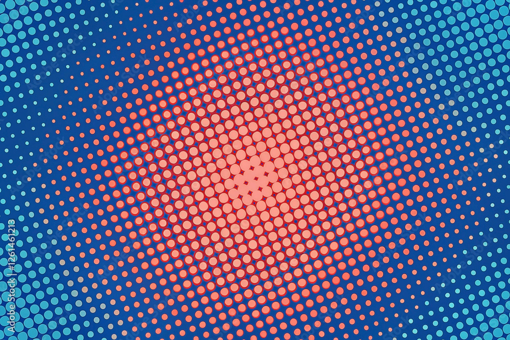 Red-blue halftone circle background texture design Red-blue halftone circle background texture design