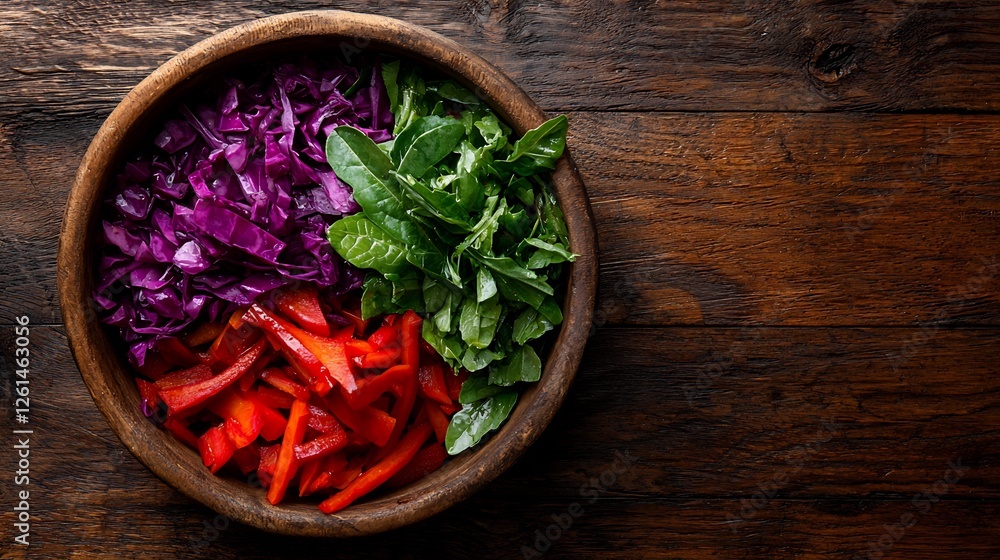 Brightly Colored Fermented Beet Cabbage Salad in a Wooden Bowl Brightly Colored Fermented Beet Cabbage Salad in a Wooden Bowl
