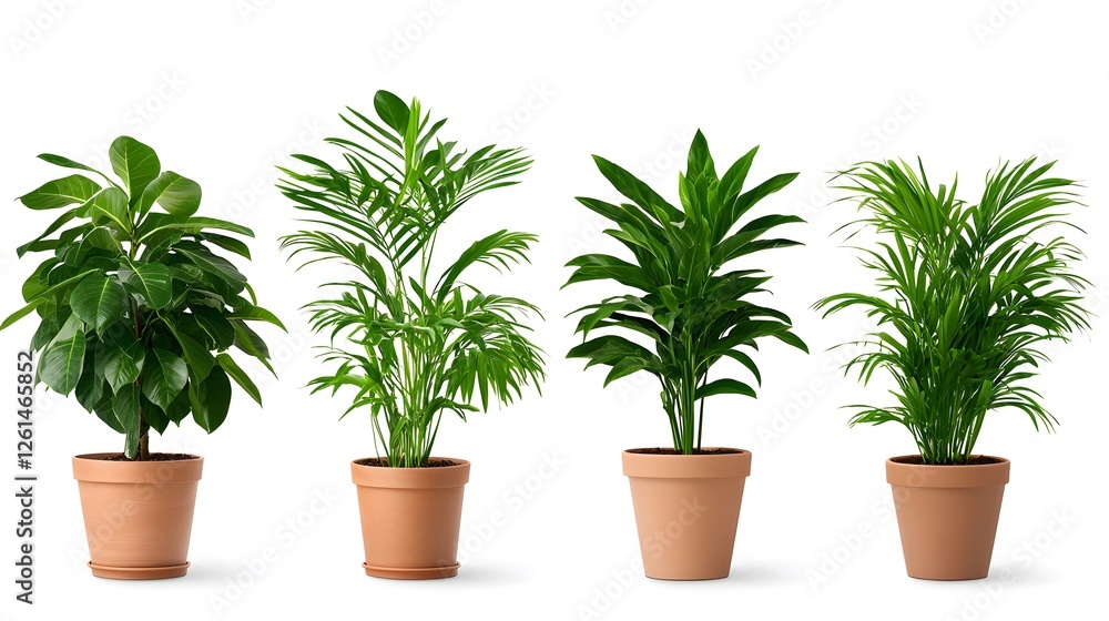 Obraz premium Aesthetic Indoor Plants in Pots for Home Decor and Interior Design