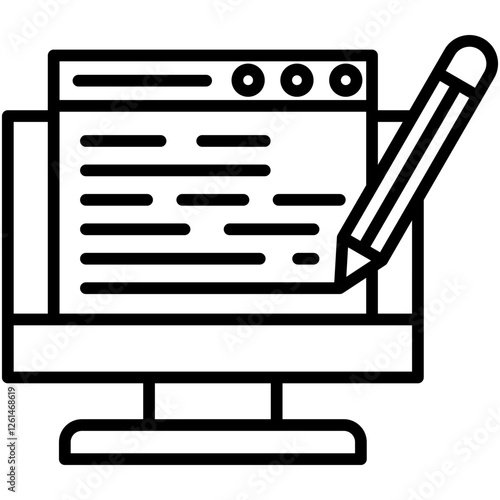 Tableau sur toile Blogging Icon