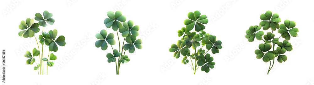 Fresh Green Leaves Collection on Transparent Background Fresh Green Leaves Collection on Transparent Background
