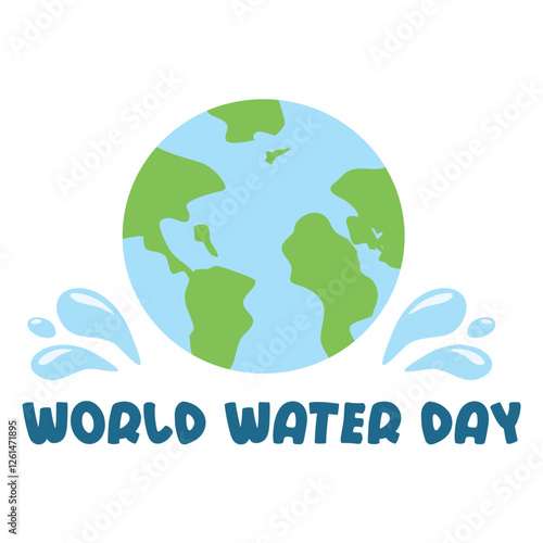 World water day design illustration with earth