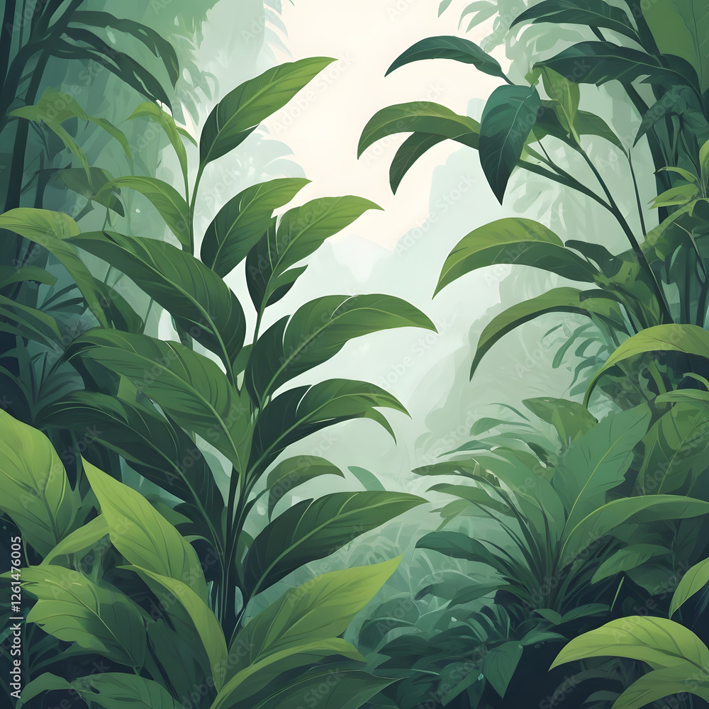 Fototapeta premium green leaves background