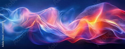 Wallpaper Mural Colorful abstract wave swirl of magical ribbons in blue, with dynamic energy flows, evoking a techno-inspired aesthetic Torontodigital.ca