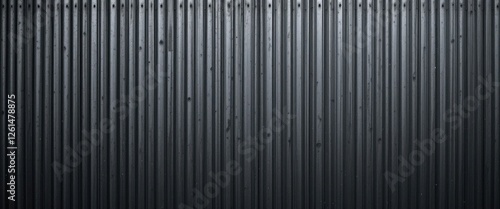 Dark Gray Corrugated Metal Texture Background