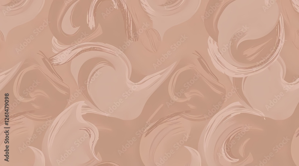 An abstract seamless pattern with swirling, organic shapes in muted earth tones, rendered in a painterly style with visible brushstrokes, creating a textured and calming effect suitabl. An abstract seamless pattern with swirling, organic shapes in muted earth tones, rendered in a painterly style with visible brushstrokes, creating a textured and calming effect suitabl.