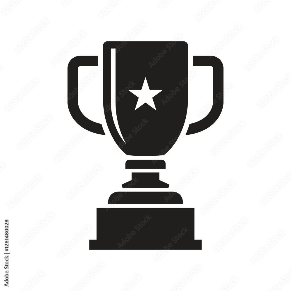 Vector Trophy Icon Silhouette. Trophy Symbol Vector Trophy Icon Silhouette. Trophy Symbol