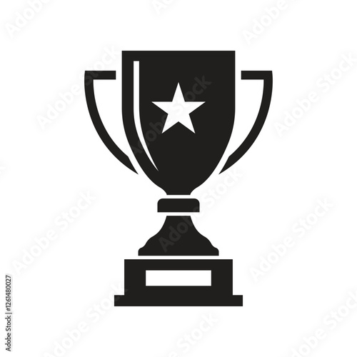 Vector Trophy Icon Silhouette. Trophy Symbol