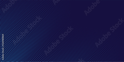 blue wavy halftone background. Dot pop art sport style  modern background blue