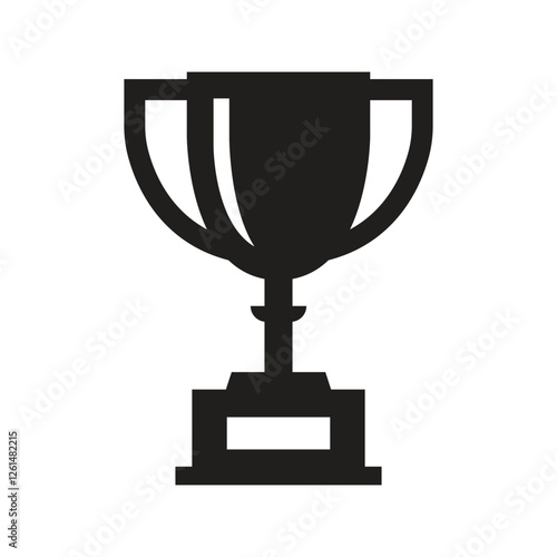 Vector Trophy Icon Silhouette. Trophy Symbol