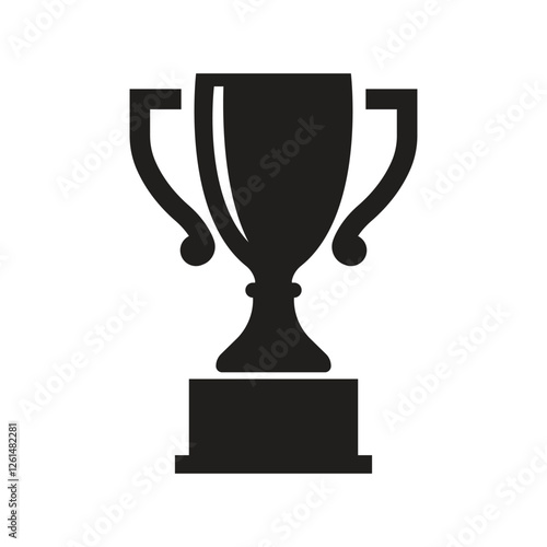 Vector Trophy Icon Silhouette. Trophy Symbol
