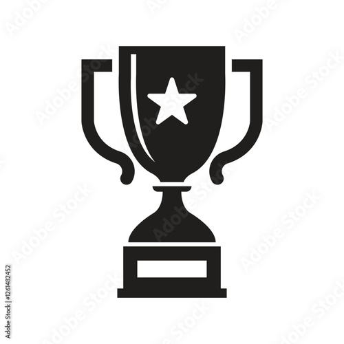 Vector Trophy Icon Silhouette. Trophy Symbol