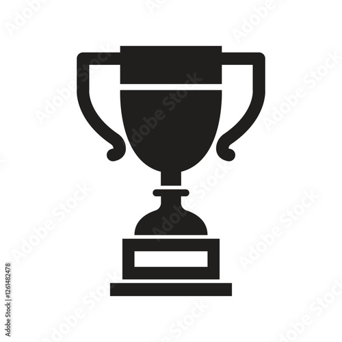 Vector Trophy Icon Silhouette. Trophy Symbol