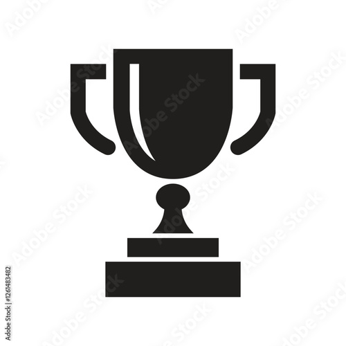 Vector Trophy Icon Silhouette. Trophy Symbol