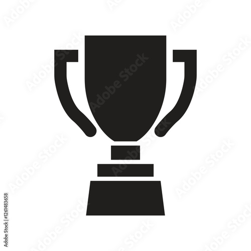 Vector Trophy Icon Silhouette. Trophy Symbol