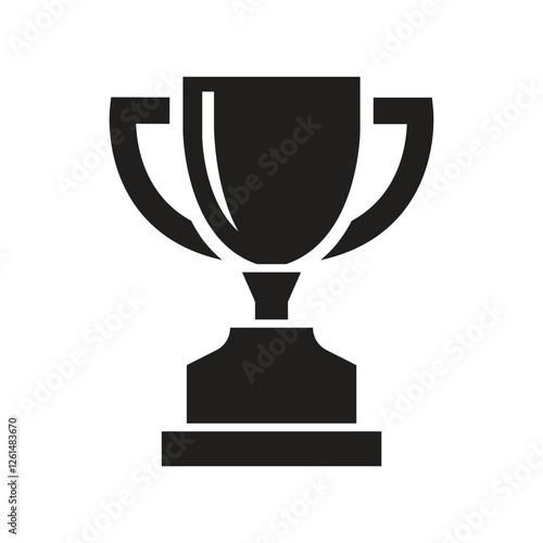 Vector Trophy Icon Silhouette. Trophy Symbol
