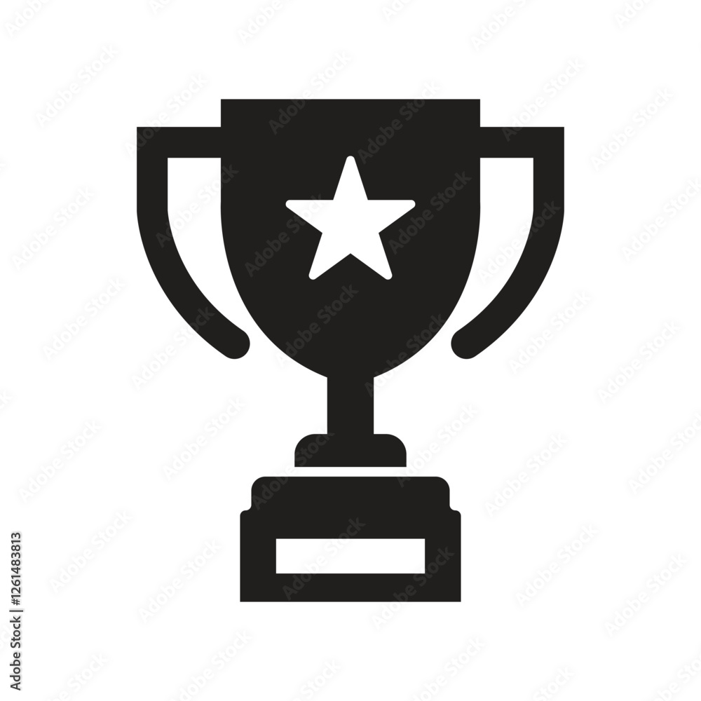 Vector Trophy Icon Silhouette. Trophy Symbol Vector Trophy Icon Silhouette. Trophy Symbol