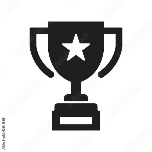 Vector Trophy Icon Silhouette. Trophy Symbol