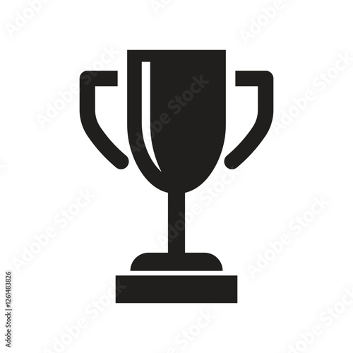 Vector Trophy Icon Silhouette. Trophy Symbol