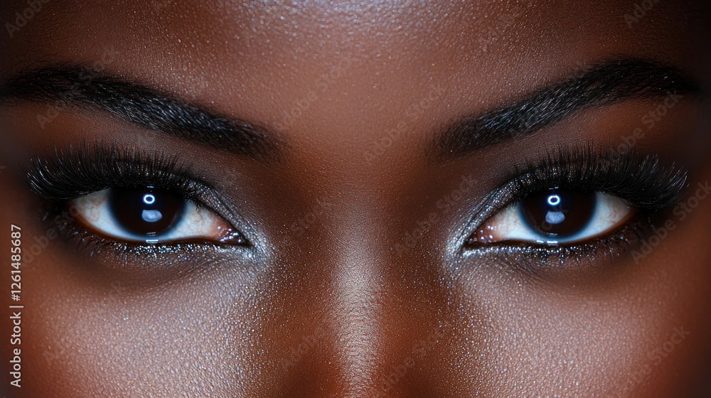 Fototapeta premium Close-up of a Woman's Striking Eyes: Beauty, Elegance, and the Power of a Gaze