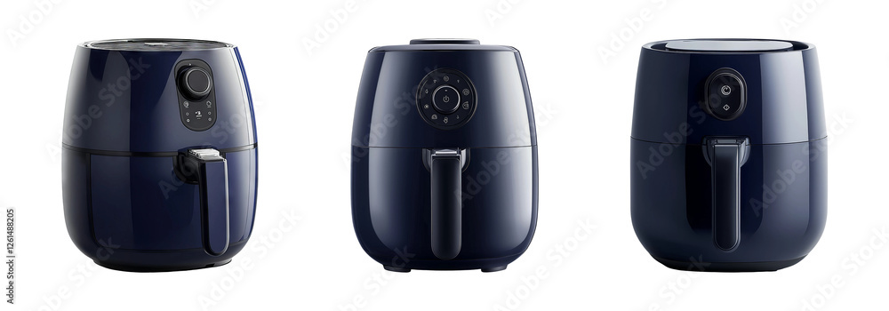 Modern Air Fryer on Transparent Background Modern Air Fryer on Transparent Background