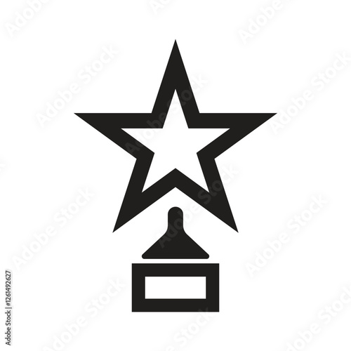 Vector Award Icon Silhouette. Award Symbol