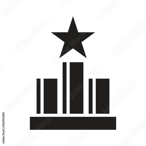 Vector Award Icon Silhouette. Award Symbol