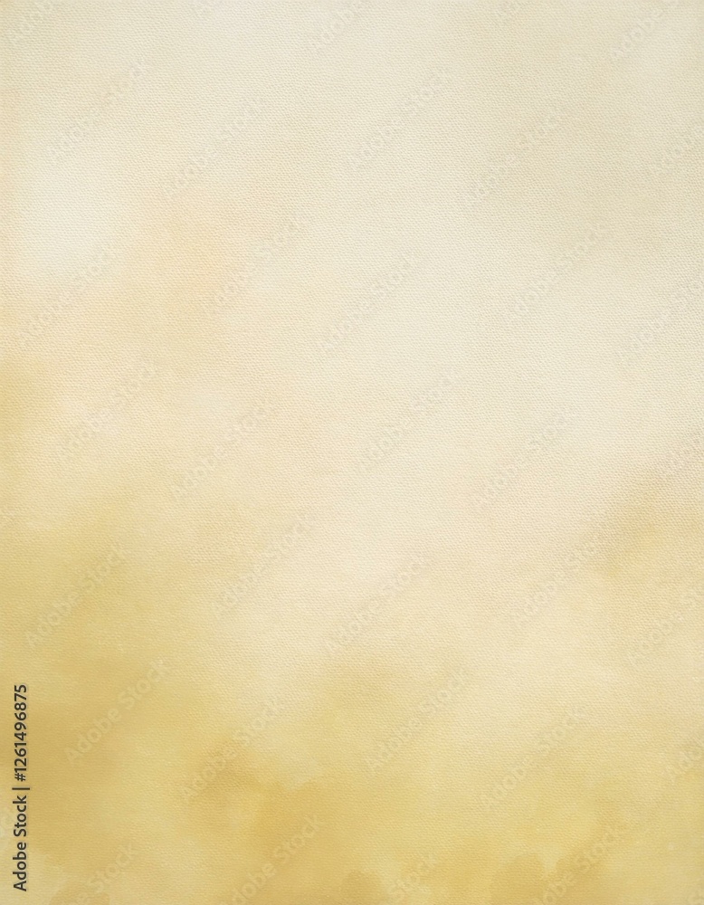 Obraz premium 淡いイエローの和紙にふわっと漂う霞、春の穏やかな風情を感じる優雅な風景 