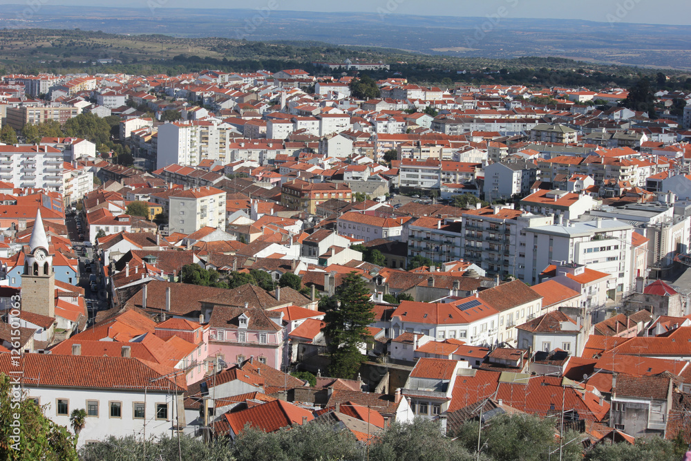 Obraz premium Castelo Branco, Beira Baixa, Portugal, October 25, 2021. Views from Castelo Branco