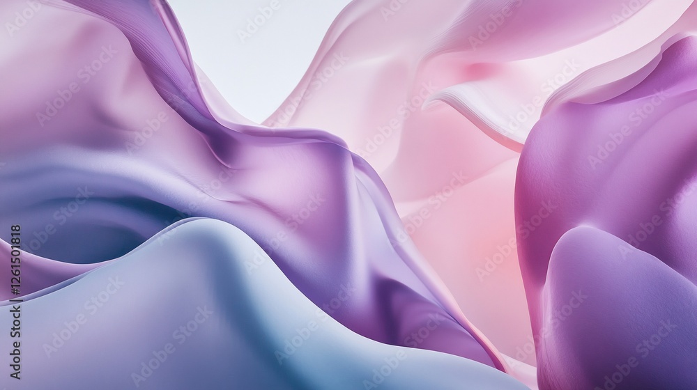 Obraz premium Dreamy abstract vector design with smooth gradient colors creating soft flowing forms
