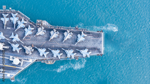 Wallpaper Mural Nuclear war ship, Navy ship, Military navy. nuclear carrier running in the ocean. Military navy ship carrier full loading fighter jet aircraft for prepare troops. Torontodigital.ca