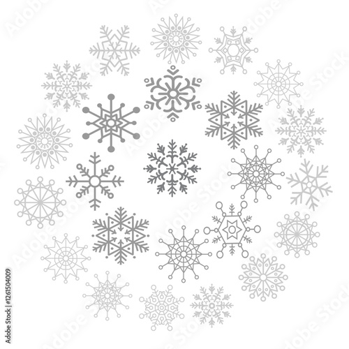 Winter Snowflake Icon Set