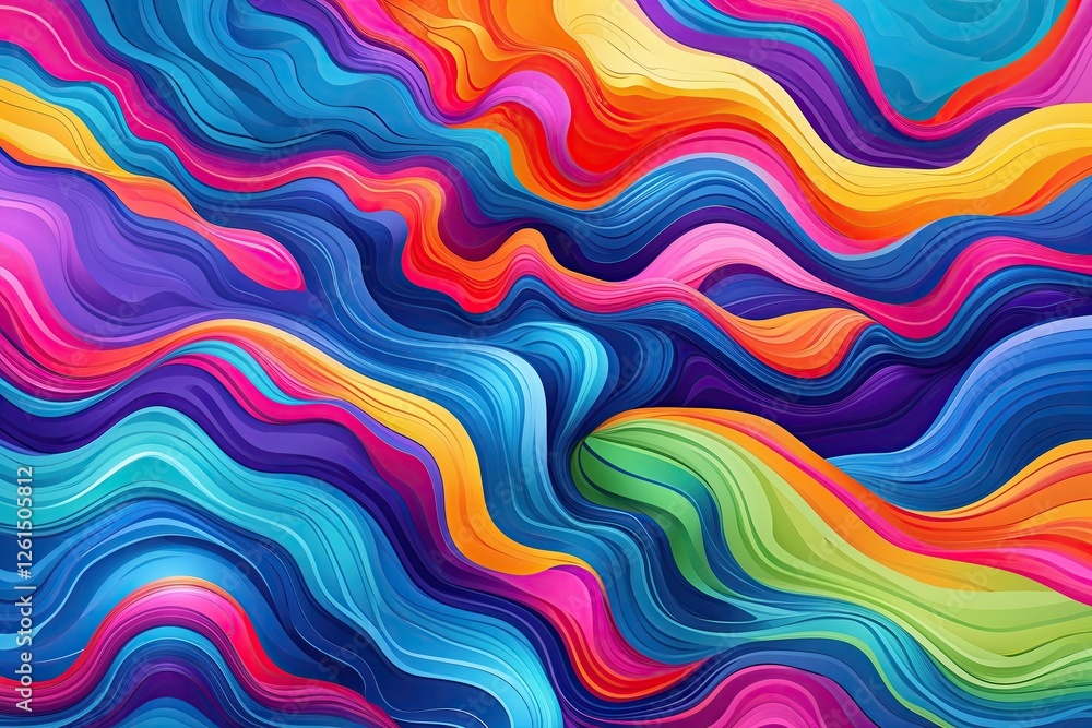 Colorful Abstract Background with Fluid Patterns and Dynamic Waves Colorful Abstract Background with Fluid Patterns and Dynamic Waves